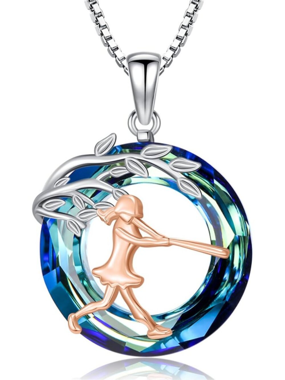Sport & Music Necklace for Women - 925 Sterling Silver Tree of Life Pendant
